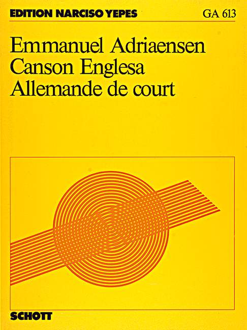 ADRIAENSEN E. - CANCION INGLESA Y ALLEMANDE DE COURT -