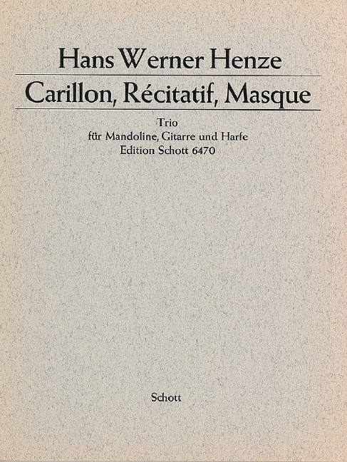 HENZE H.W. - CARILLON RECITATIF MASQUE      MAN/G/ARP -