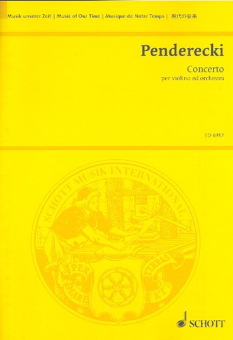 PENDERECKI K. - CONCERTO PER VIOLIN ED ORCHESTRA
