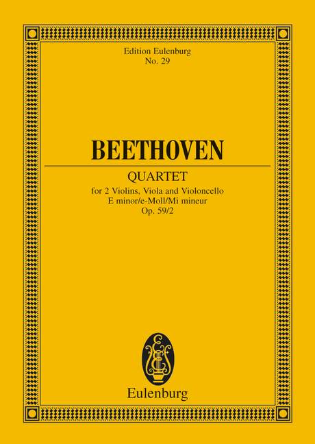 BEETHOVEN L.V. - CUARTETO Nº8 MI m - OP.59 Nº2