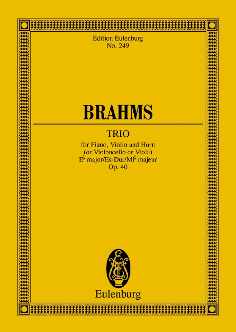 BRAHMS J. - TRIO Nº2 MIb M (P) - OP.40