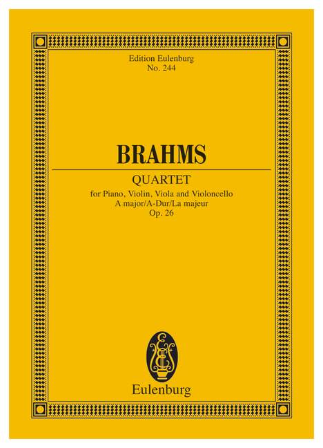 BRAHMS J. - CUARTETO Nº2 LA M (P) - OP.26