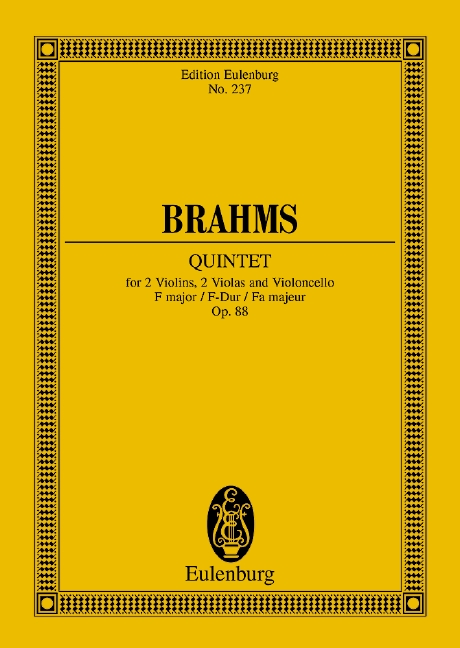 BRAHMS J. - QUINTETO FA M (C) - OP.88