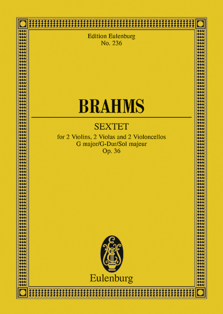 BRAHMS J. - SEXTETO Nº2 SOL M (C) - OP.36