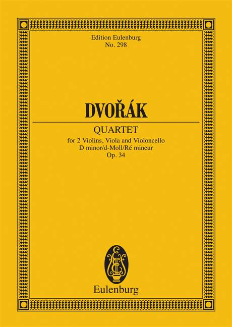DVORAK A. - CUARTETO RE m (C) - OP.34