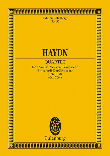 HAYDN J. - CUARTETO Nº78 SI M (C) - OP.76 Nº4