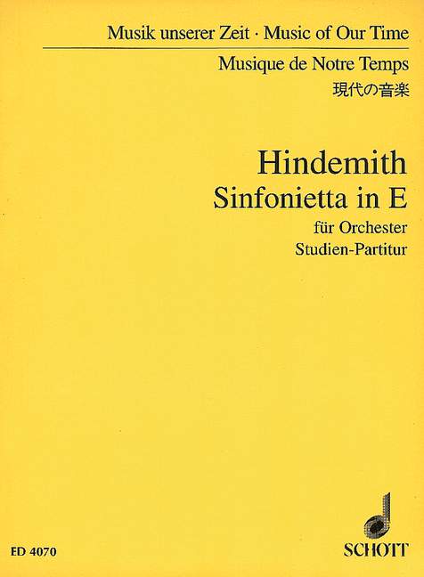 HINDEMITH P. - SINFONIETTA MI (1949) -