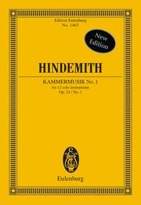 HINDEMITH P. - MUSICA DE CAMARA Nº1 - OP.24 Nº1