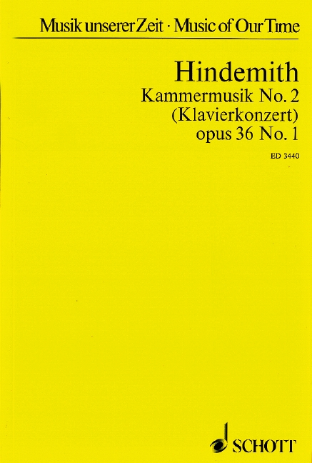 HINDEMITH P. - MUSICA DE CAMARA Nº2 - OP.36 Nº1