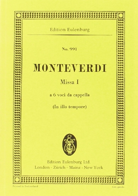 MONTEVERDI C. - MISA Nº1 (IN ILO TEMPORE) -