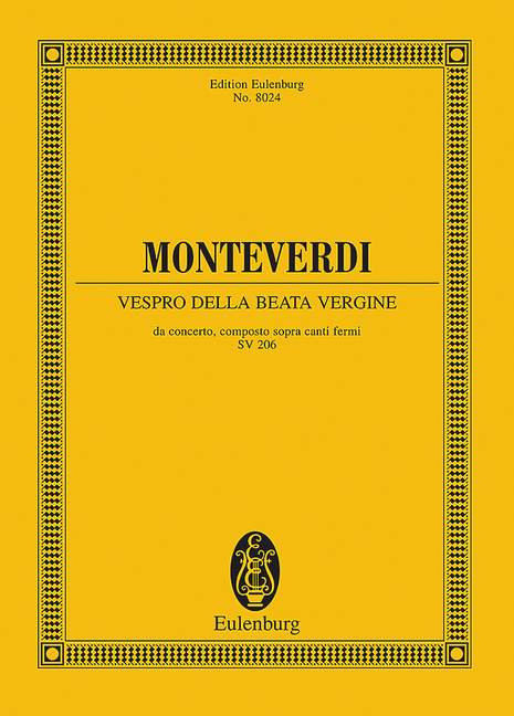 MONTEVERDI C. - VESPRO BEATA VIRGINE -
