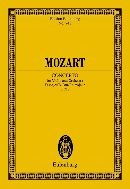 MOZART W.A. - CONCIERTO Nº4 RE M (V) - KV.218