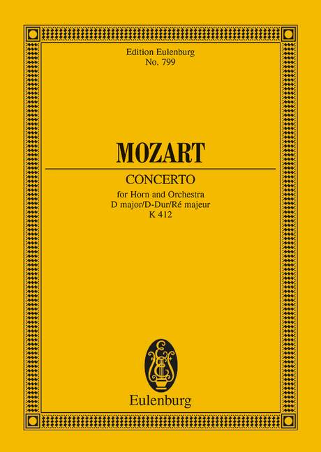 MOZART W.A. - CONCIERTO Nº1 RE M (TR) - KV.412