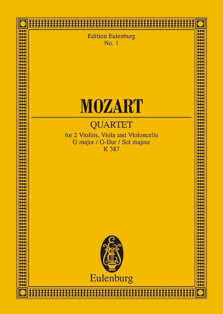 MOZART W.A. - CUARTETO SOL M (C) - KV.387