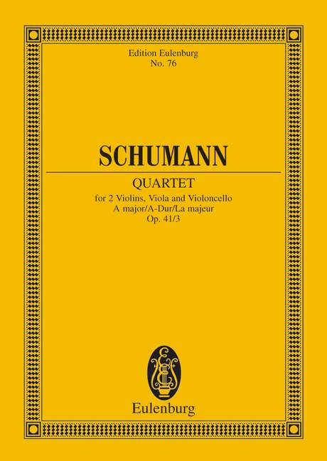 SCHUMANN R. - CUARTETO Nº3 LA M (C) - OP.41
