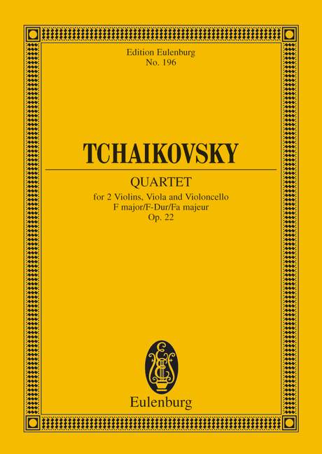 TCHAIKOVSKY P.I. - CUARTETO FA M (C) - OP.22