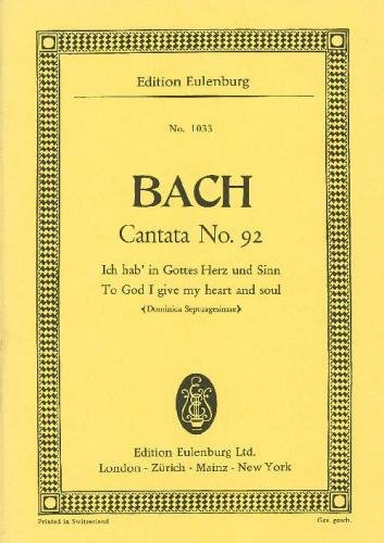 BACH J.S. - CANTATA Nº92 -