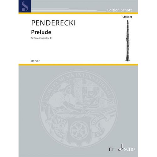 PENDERECKI K. - PRELUDE CLARINETE SOLO -1987