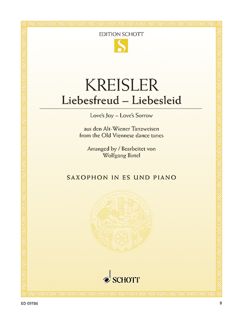 KREISLER F. - LIEBESFREUD Y LIEBESLEID (SAXO Y PIANO)