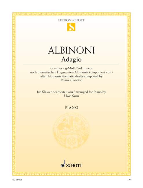 ALBINONI T. - ADAGIO SOL m - PIANO