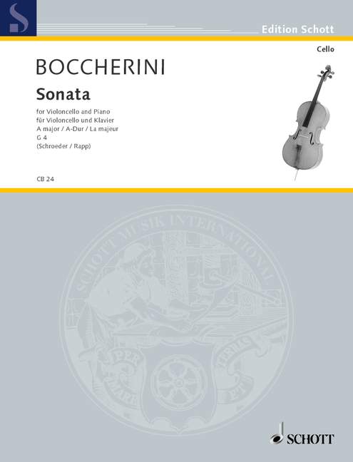BOCCHERINI L.- SONATA LA M (G 4) VIOLONCELLO Y PIANO
