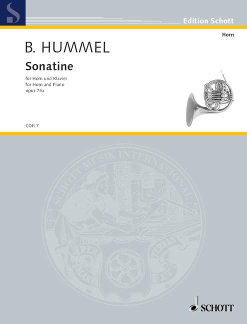 HUMMEL B. - SONATINA OP.75a (TROMPA Y PIANO)