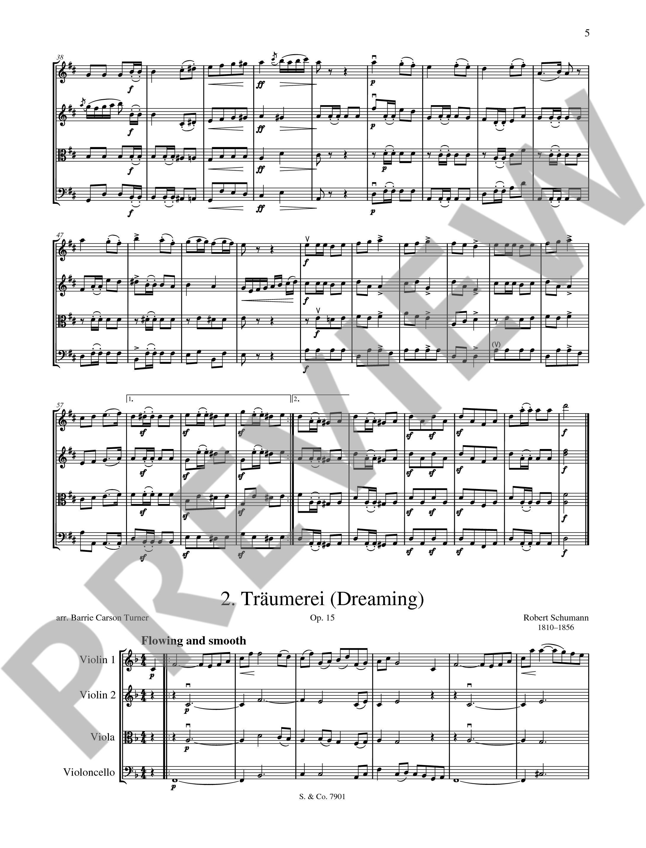 CARSON TURNER B. - ON WINGS OF SONG (CUARTETO CUERDA)  P Y PT 2