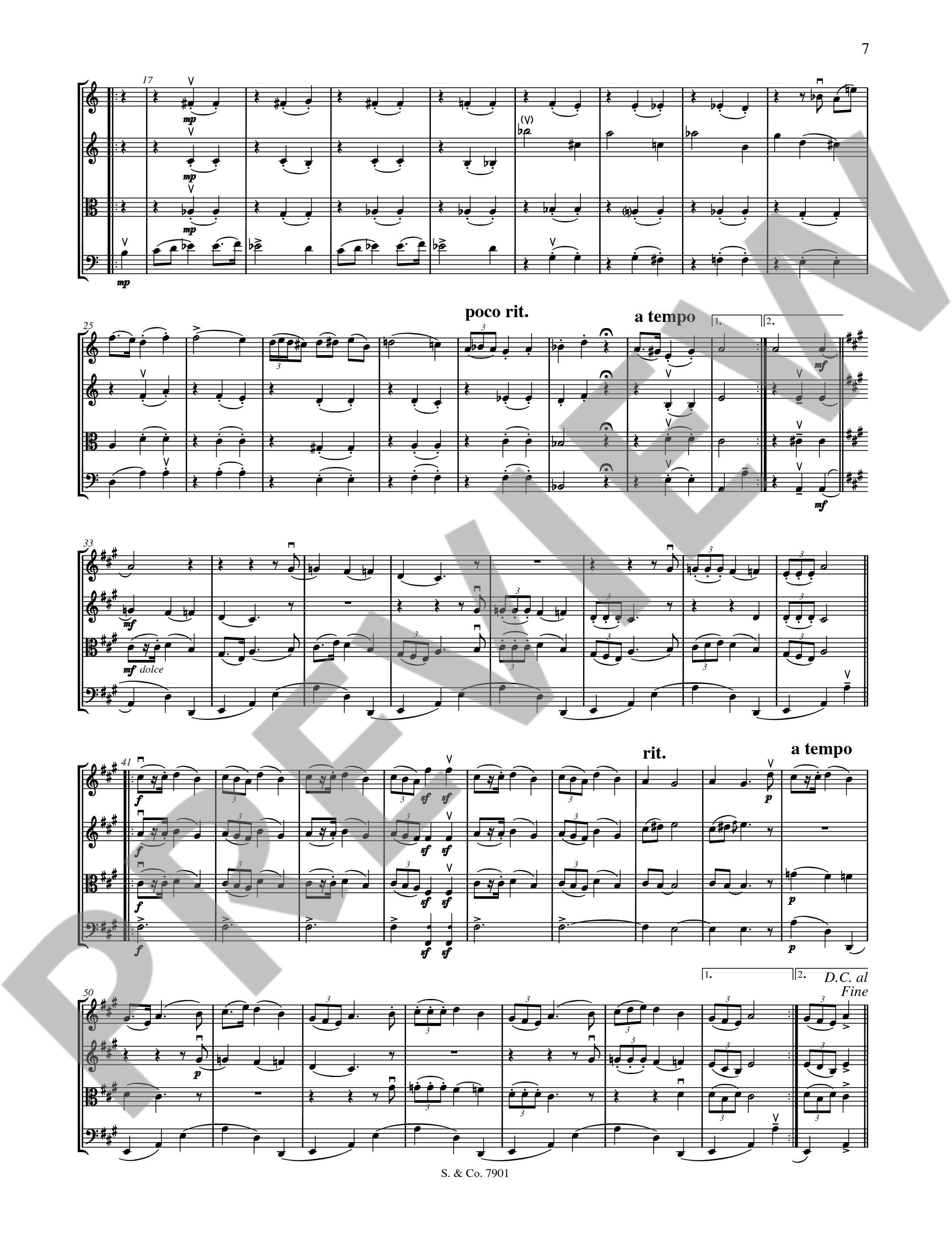 CARSON TURNER B. - ON WINGS OF SONG (CUARTETO CUERDA)  P Y PT 5