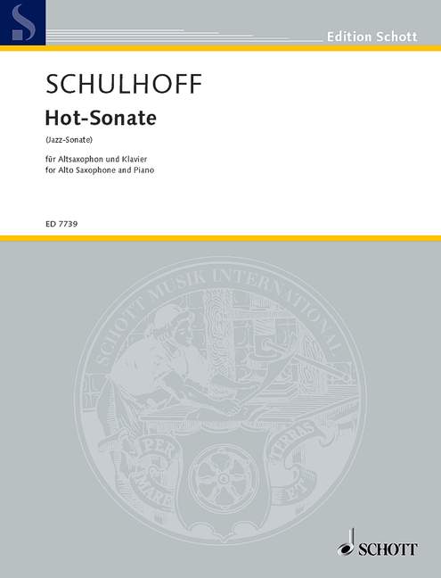 SCHULHOFF E. - HOT SONATE - (SAXO)