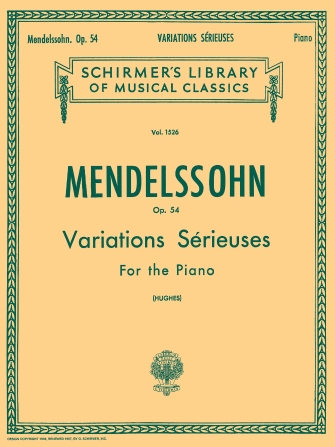 MENDELSSOHN F. - VARIACIONES SERIAS RE m - OP.54