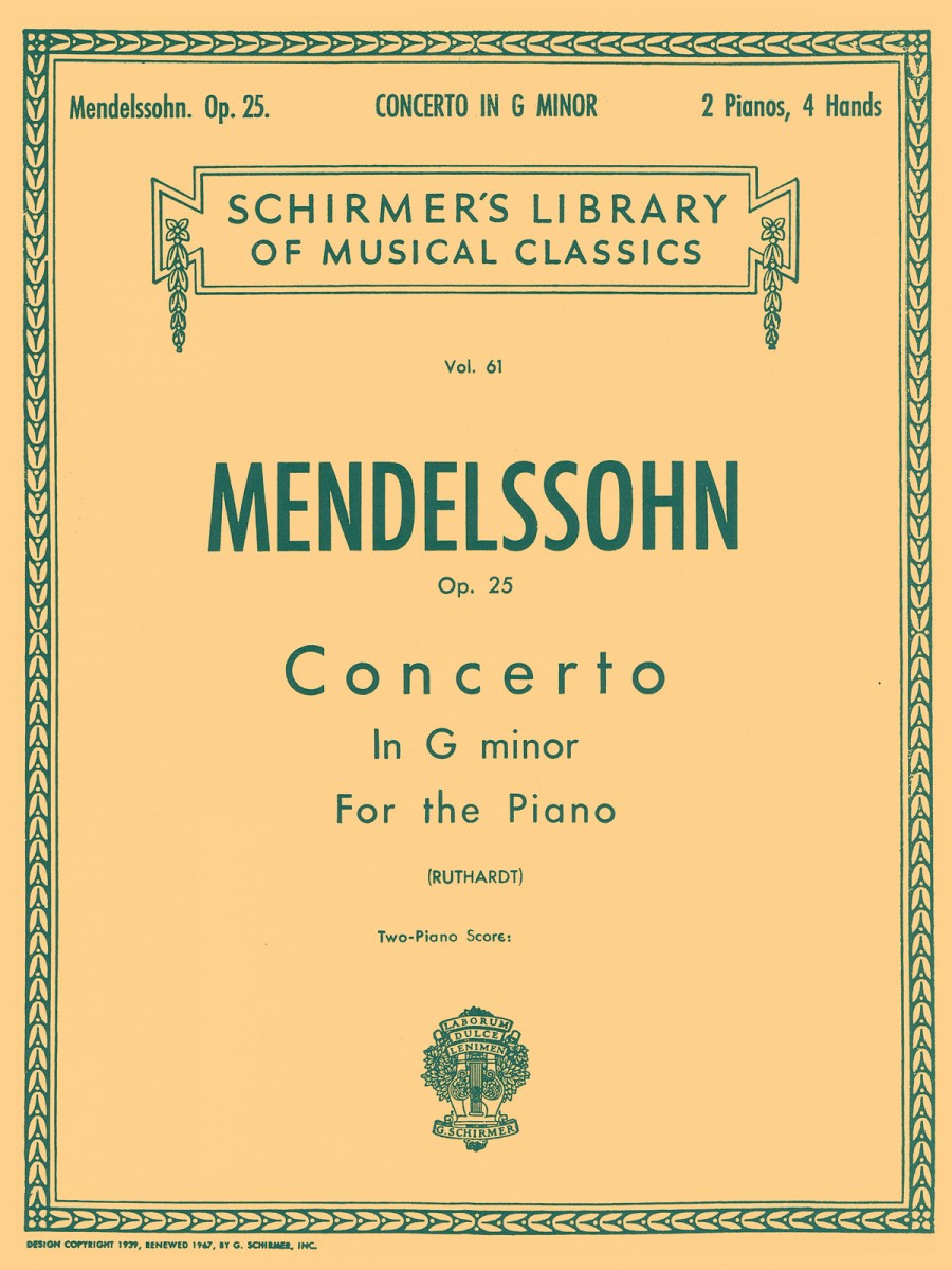 MENDELSSOHN F. - CONCIERTO Nº1 SOL m - OP.25
