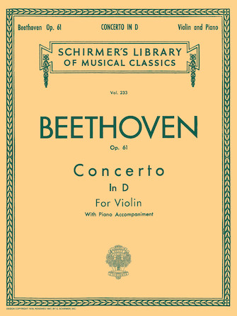BEETHOVEN L.V. - CONCIERTO RE M CON CADENCIAS SCHRADIECK - OP.61