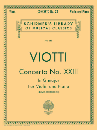 VIOTTI G.B. - CONCIERTO Nº23 SOL M (V) -