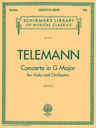 TELEMANN G.P. - CONCIERTO SOL M (VIOLA Y PIANO) -
