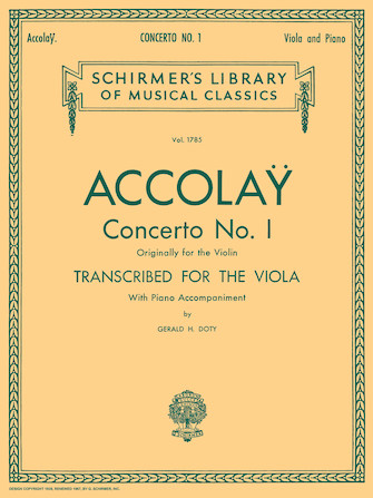 ACCOLAY J.B. - CONCIERTO Nº1 LA m ORIGINAL PARA VIOLIN -