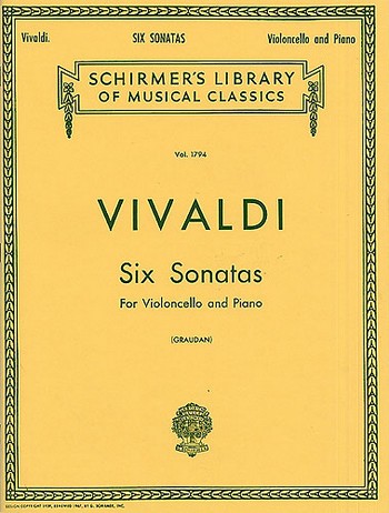 VIVALDI A. - SONATAS VIOLONCHELO Y PIANO (6) - RV.40-47