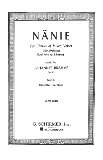 BRAHMS J. - NENIA - OP.82