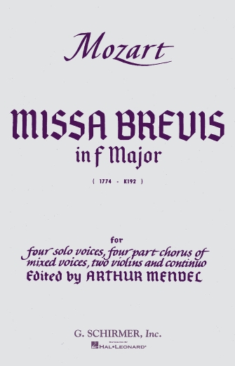 MOZART W.A. - MISA BREVIS FA M - KV.192