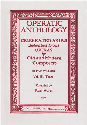 ALBUM - SCHIRMER OPERA ANTOLOGY ARIAS FOR TENOR V.3º