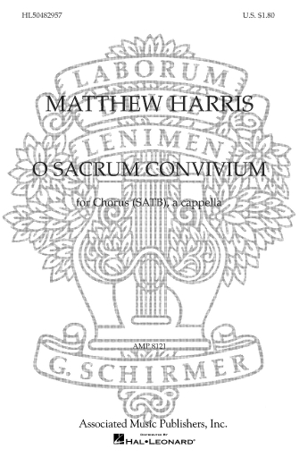 HARRIS M. - O SACRUM CONVIVIUM (SATB CORO A CAPELLA) -