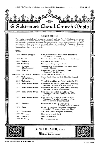 VICTORIA T.L. - AVE MARIA                           SATB -