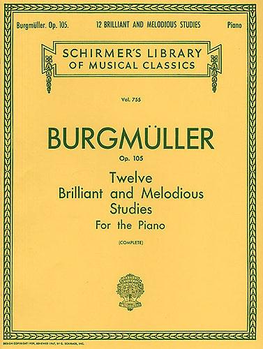 BURGMULLER F. - ESTUDIOS BRILLANTES Y MELODICOS (12) - OP.105