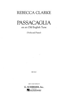 CLARKE R. - PASSACAGLIA ON AN OLD ENGLISH TUNE - VIOLA PIANO
