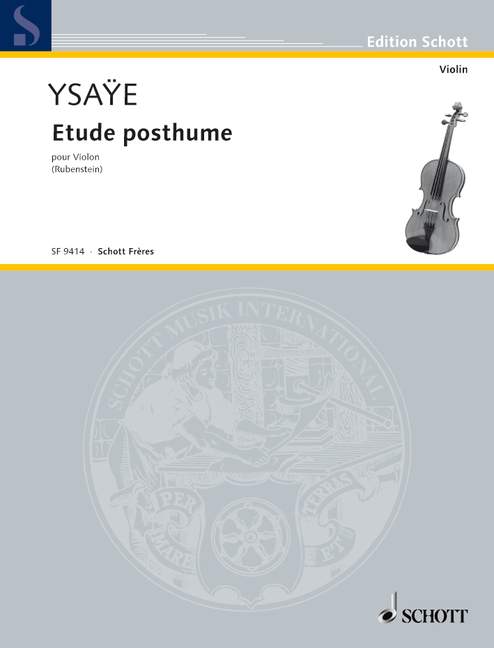 YSAYE E. - ESTUDIO POSTUMO 1886