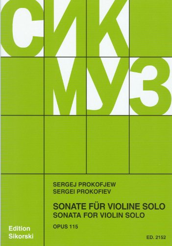 PROKOFIEFF S. - SONATA VIOLIN SOLO - OP.115
