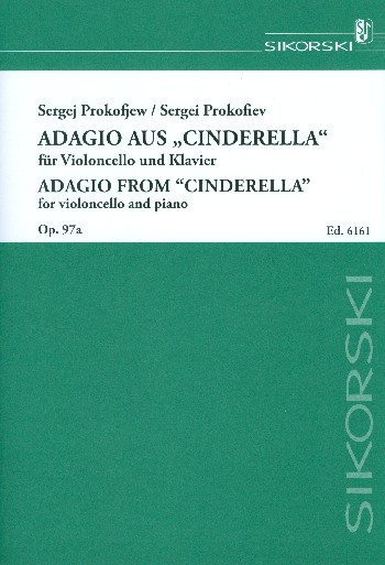 PROKOFIEFF S. - ADAGIO OP.97BIS DE CINDERELLA - VIOLONCHELO Y PIANO