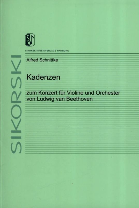 SCHNITTKE A. -CADENCIA CONCIERTO DE VIOLIN DE BEEETHOVEN