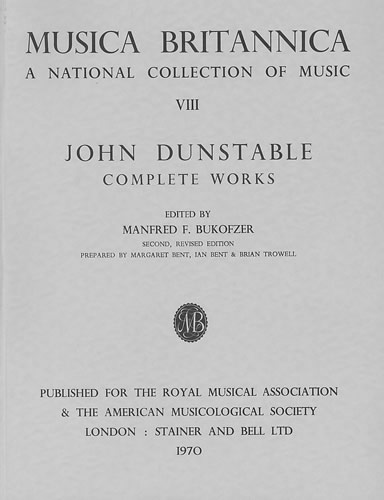 DUNSTABLE J. - COMPLETE WORKS