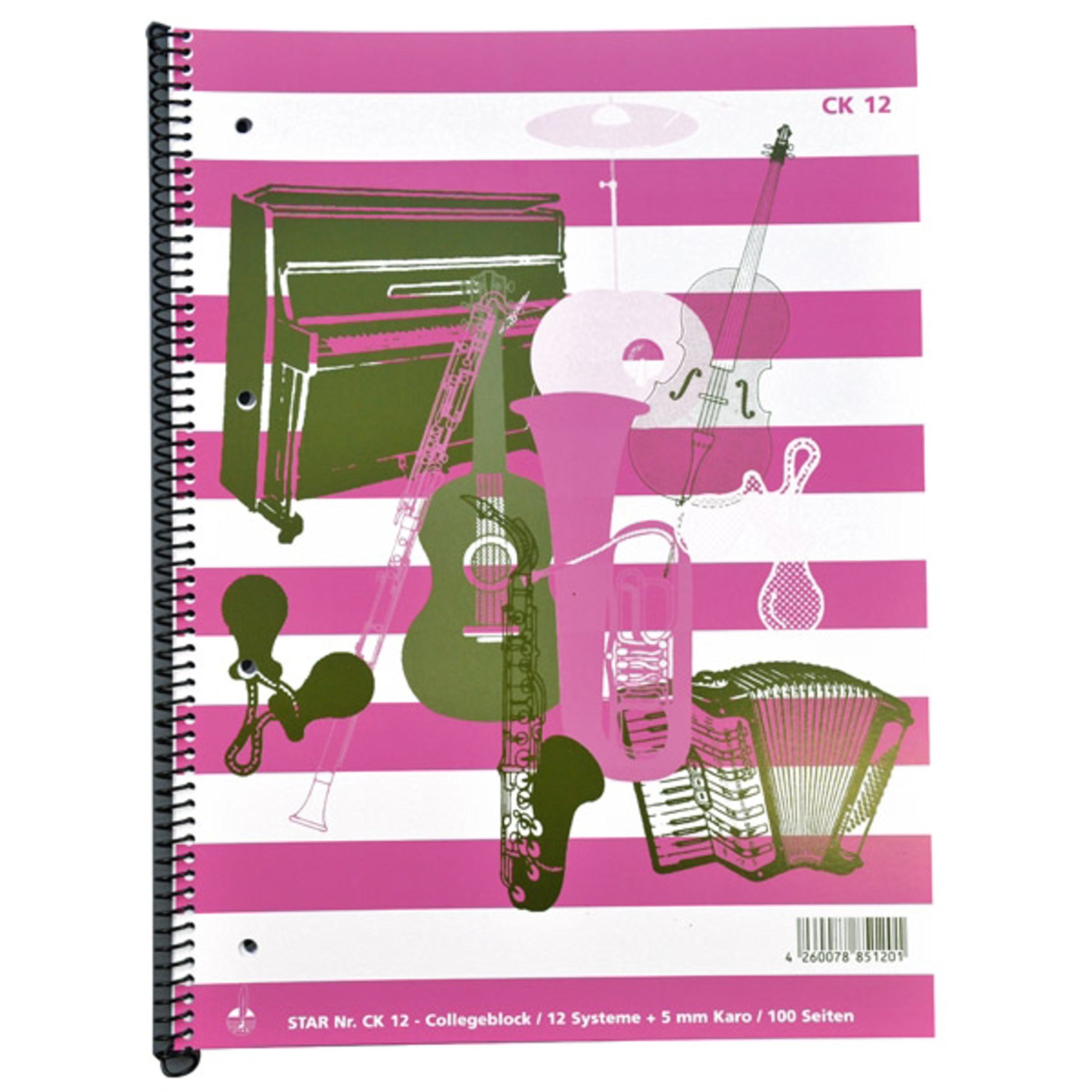 BLOCK. - PAUTAS 12 MIXTO  ALTO (CUADRICULA Y PENTAGRAMA)