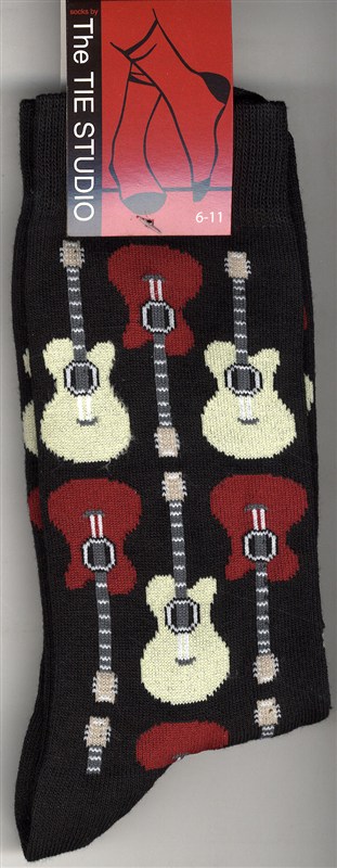 REGALO- CALCETIN GUITARRAS ACUSTICAS NEGRO (6-11)